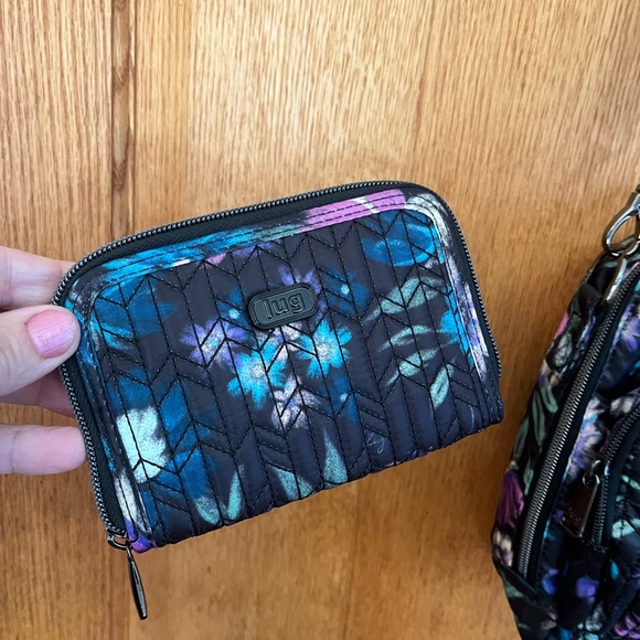 Lug Women's Floral blue Bag and Wallet Set - Picture 3 of 10